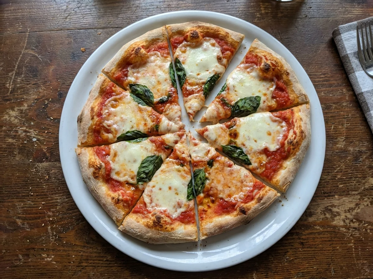 Pizza en la entrada sintética propia